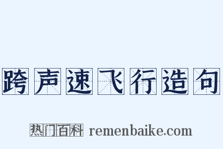 跨声速飞行造句是什么意思的图片